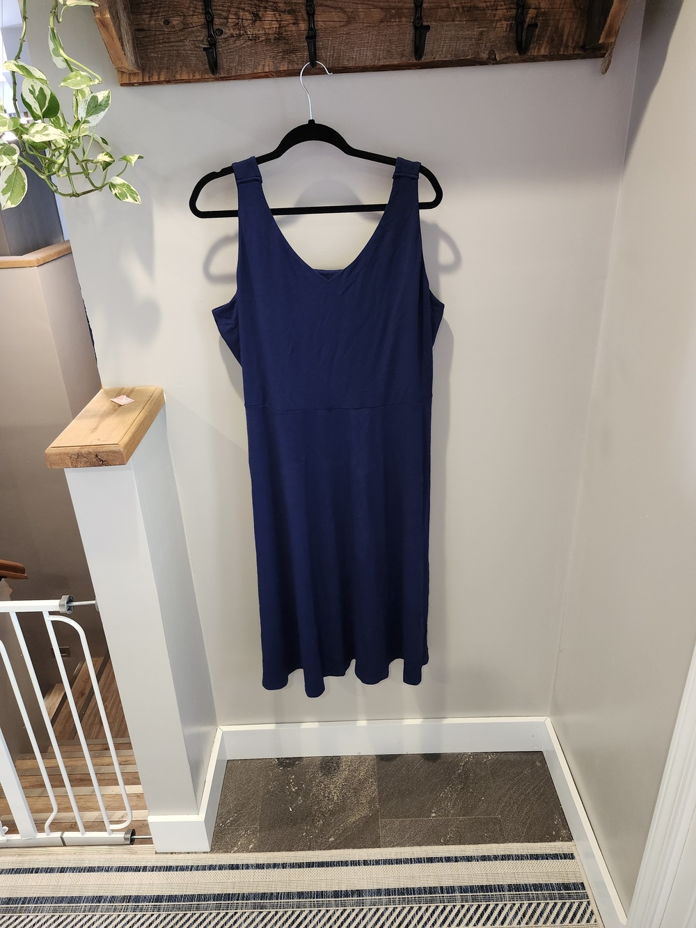 Blue Sky 2x Navy Bamboo Dress